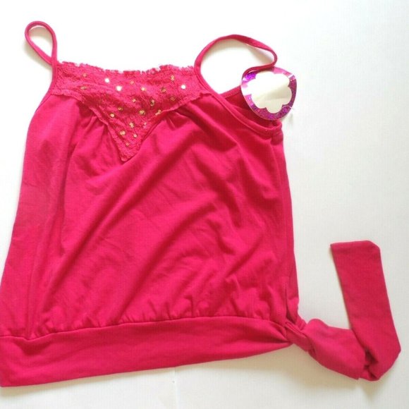ZOEY Girl's Spaghetti Strap Tank Top, Magenta Pink, Sizes: M, L, XL - Picture 1 of 3